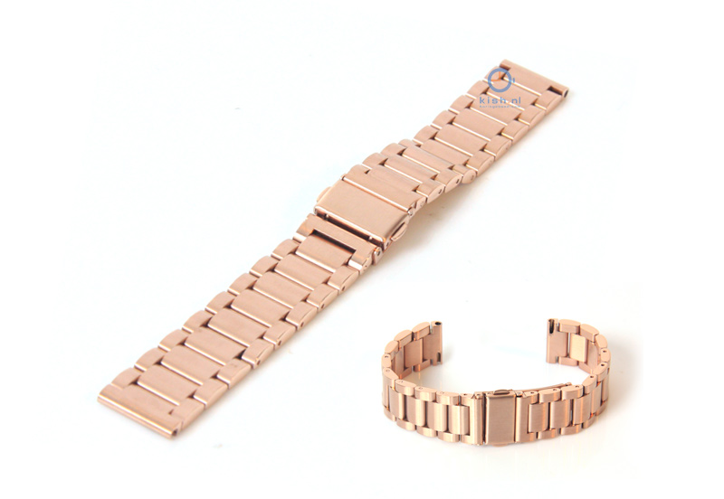 Uhrenarmband 18mm rosegold Stahl
