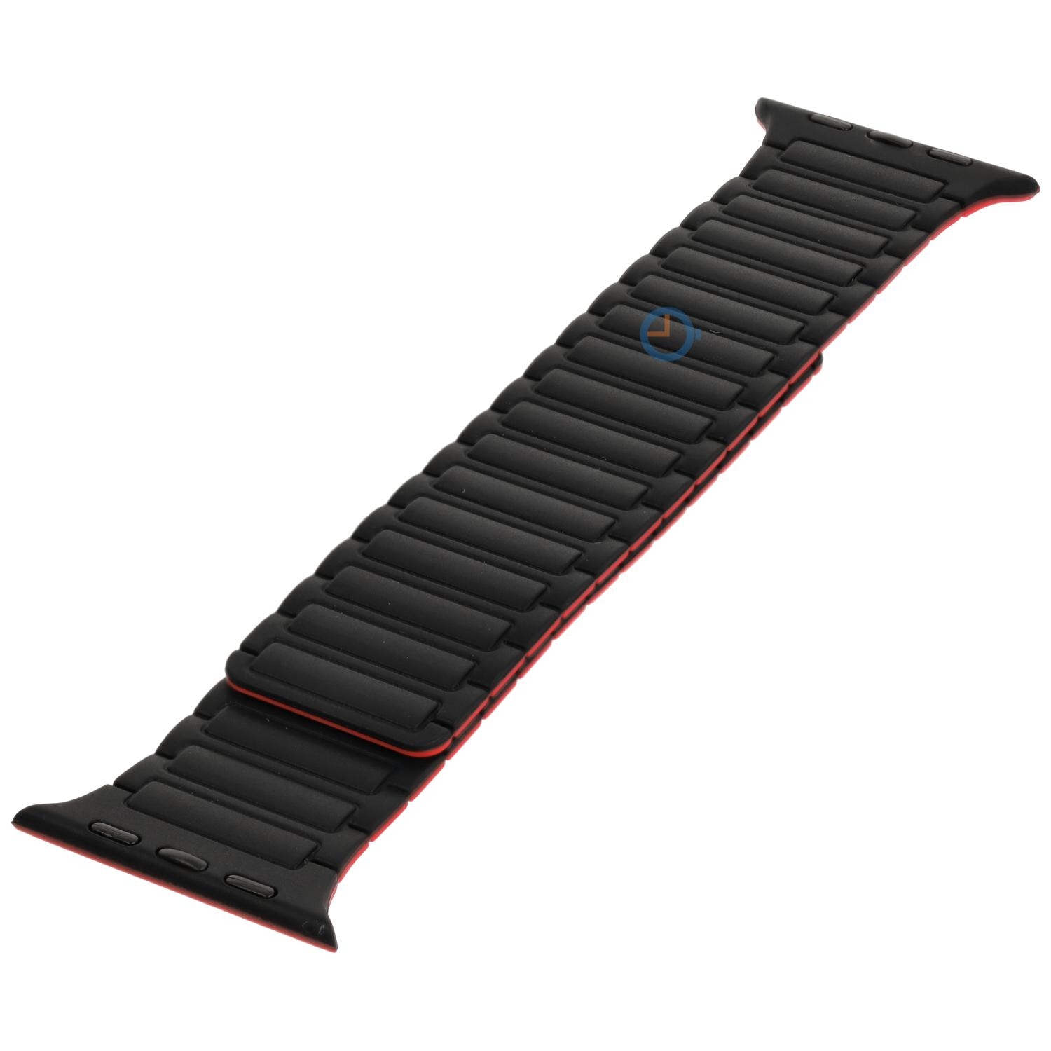 Ultraflaches Magnet Band Apple Watch 45mm - schwarz rot
