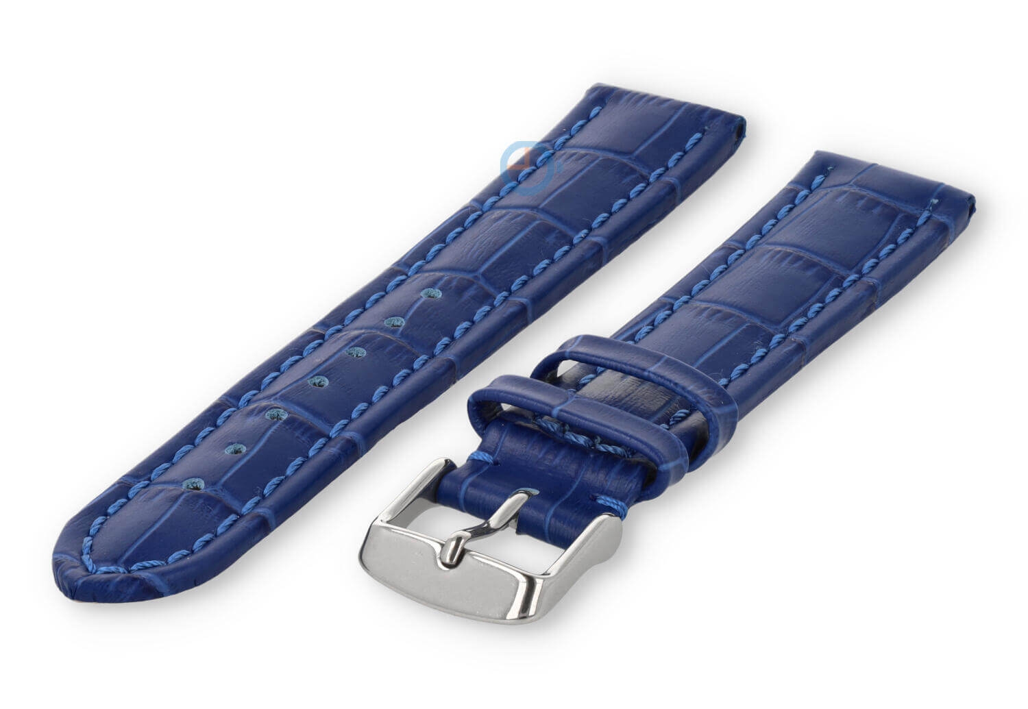 Starkes Uhrenarmband aus Kalbsleder - 20mm - königsblau