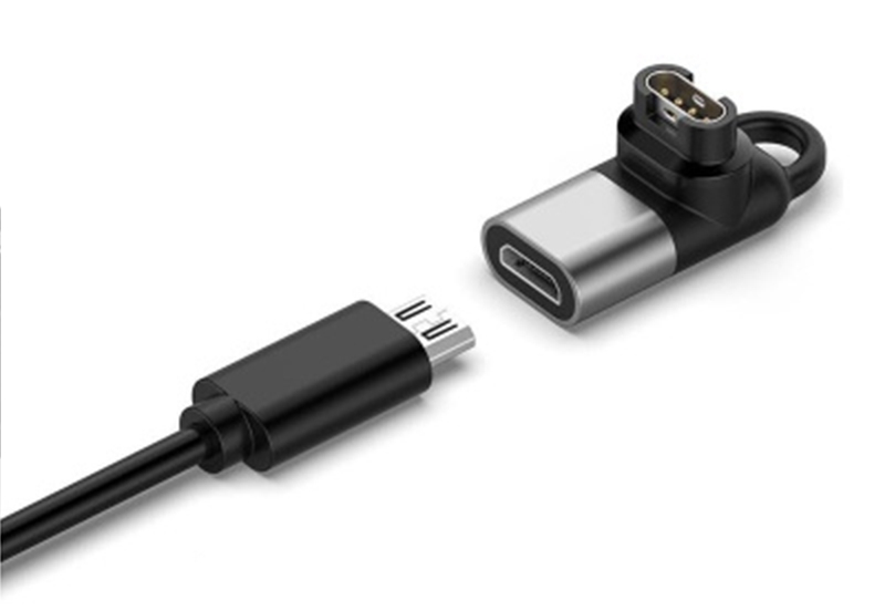 Mini oplaad adapter Micro-USB voor Garmin - Zilver