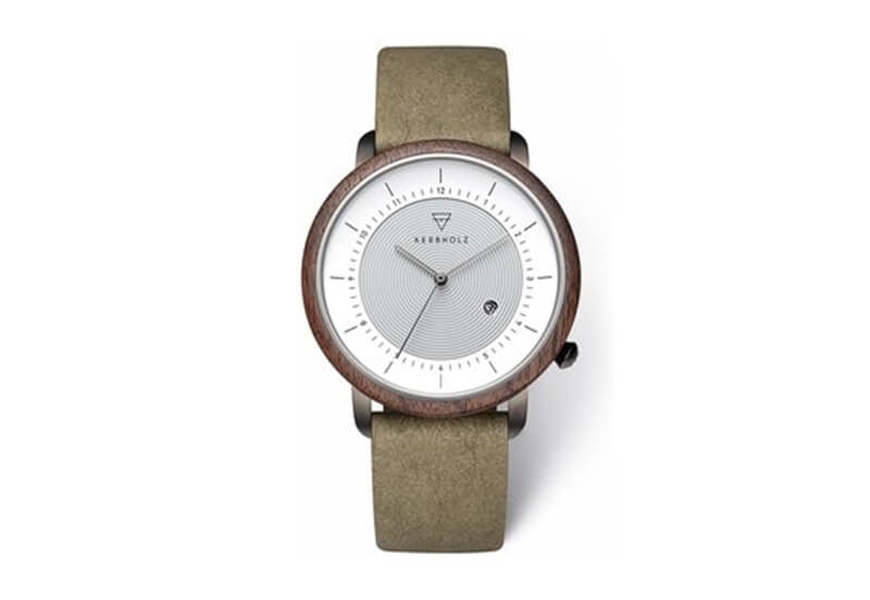 Kerbholz Uhrenarmband Mattis Darkwood Cognac