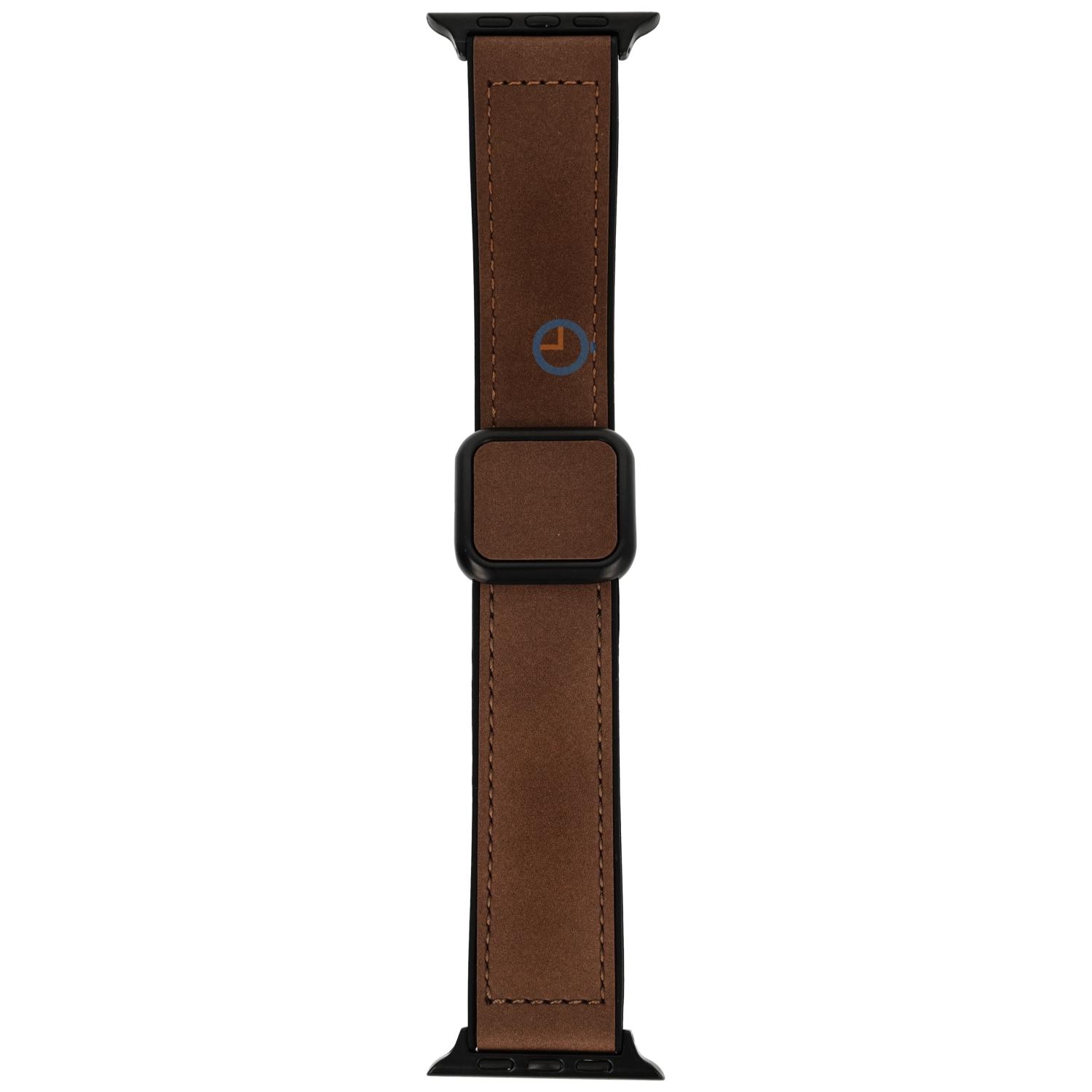 Luxus Leder band Apple 45mm - Dark brown
