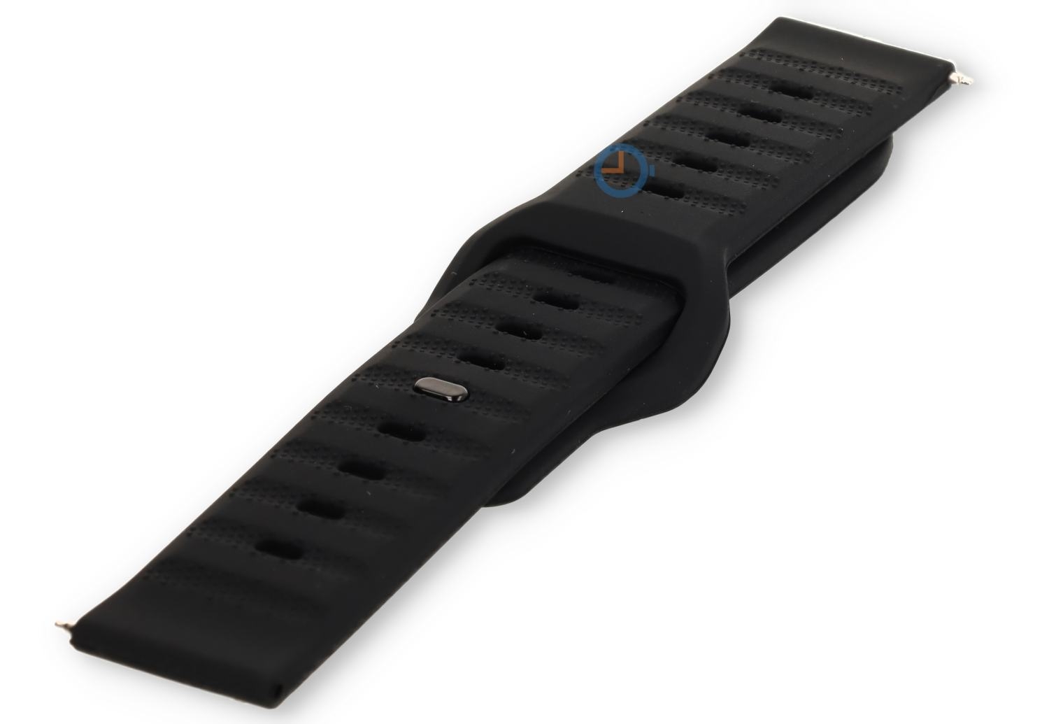 22mm Silikon Band - tuck under - black