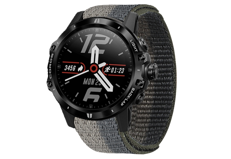 Nylon 26mm Uhrenarmband mit Klettverschluss - Grau