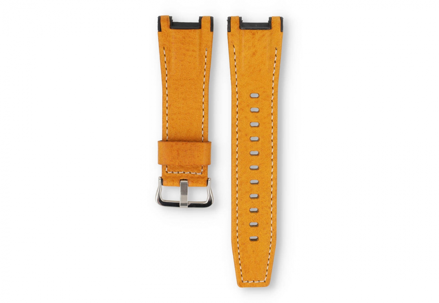 Casio G-Shock GST-W130 Uhrenarmband camel Leder-weiße Nähte