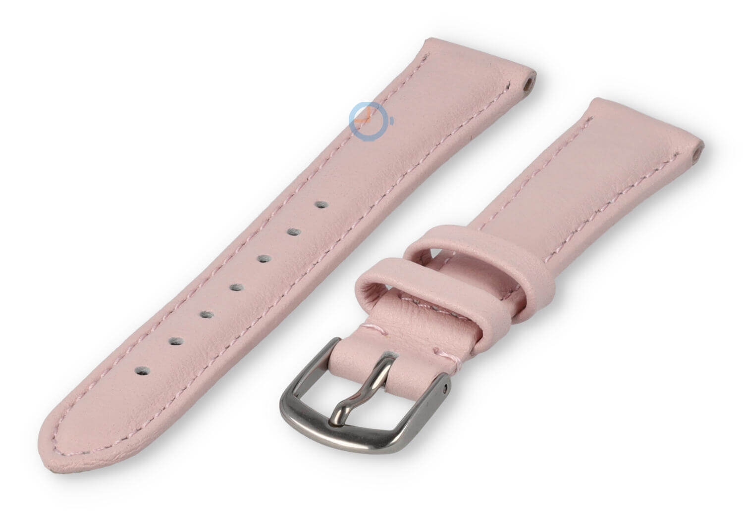 12mm Uhrenarmband glatt Leder - pastellrosa