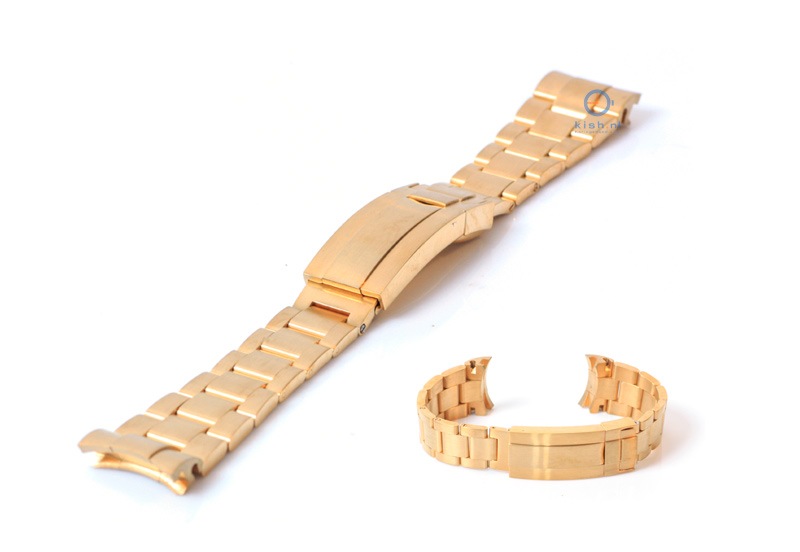 Rolex style Uhrenarmband 21mm Edelstahl gold