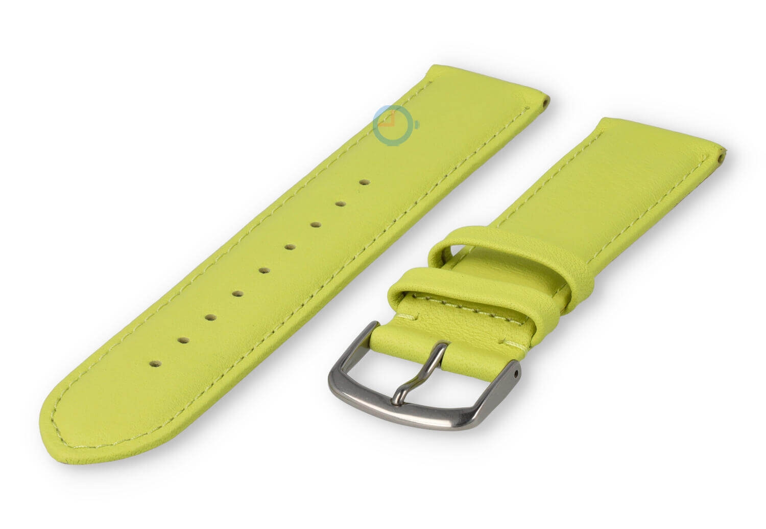 20mm Lederband mit Naht - Limette