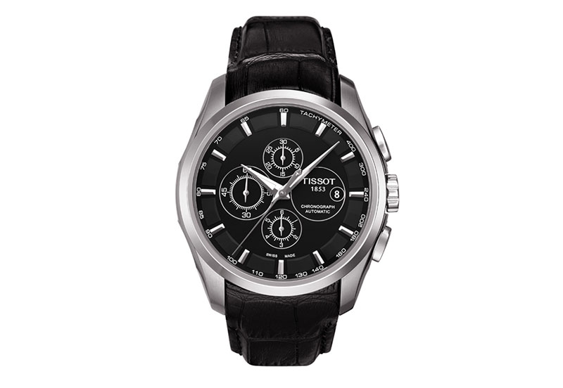 Tissot Uhrenarmband T0356271605100 schwarzes Leder