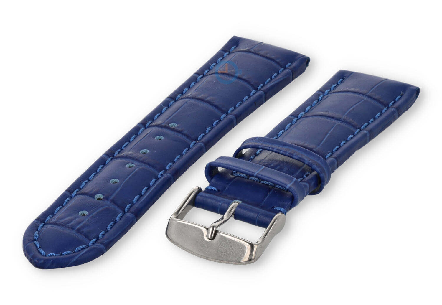 Starkes Uhrenarmband aus Kalbsleder - 22mm - königsblau