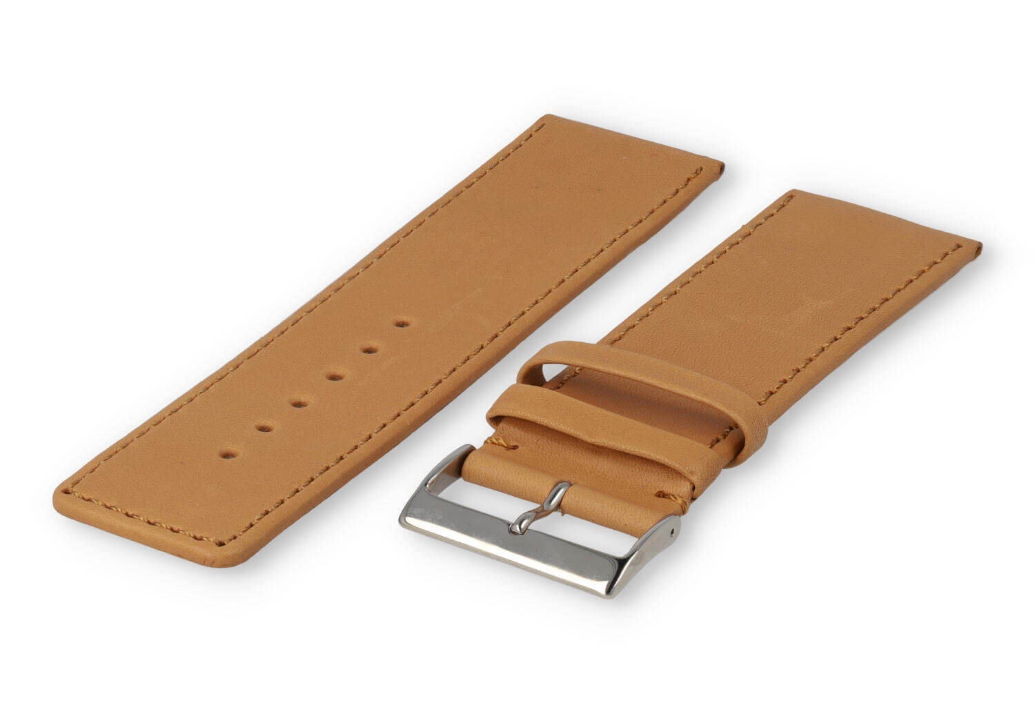 XL glatt Lederband - 30mm - vanille