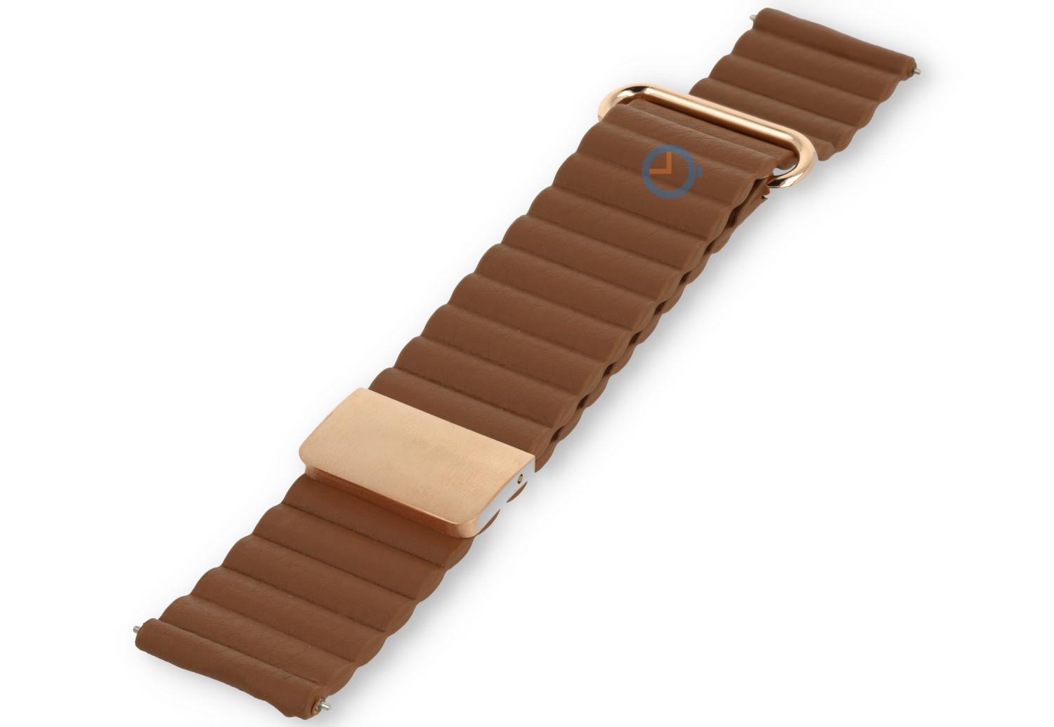 22mm Leder Band mit Magnetschließe - braun