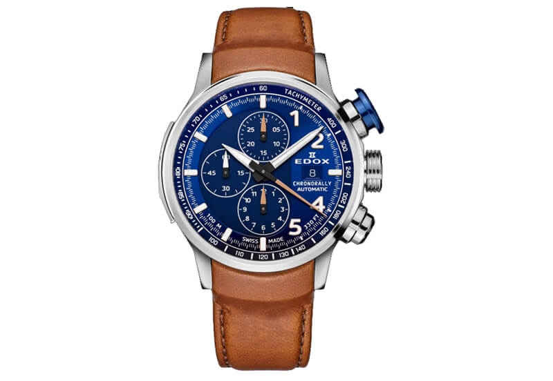 Edox Chronorally 01129 Uhrenarmband Braun
