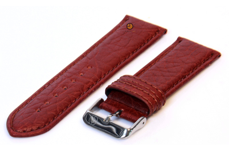 Uhrenarmband 22mm Hellbraun Büffelleder, extra lang