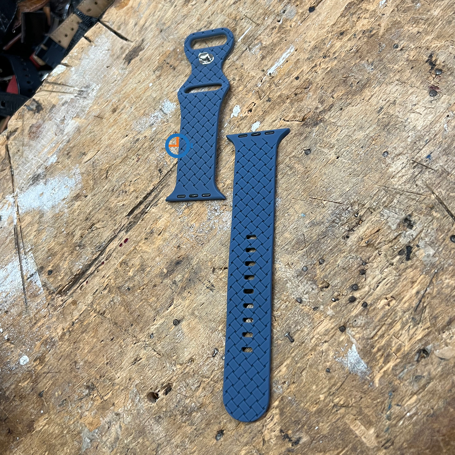 Silikon armband  - Apple Watch 45mm - Grau Blau