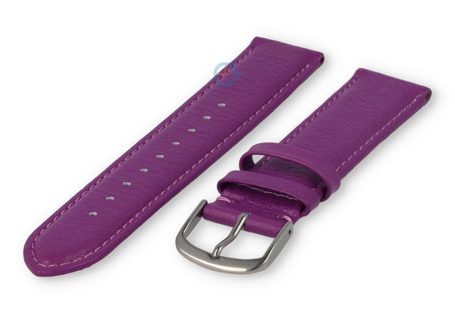 16mm Lederband mit Naht - lila