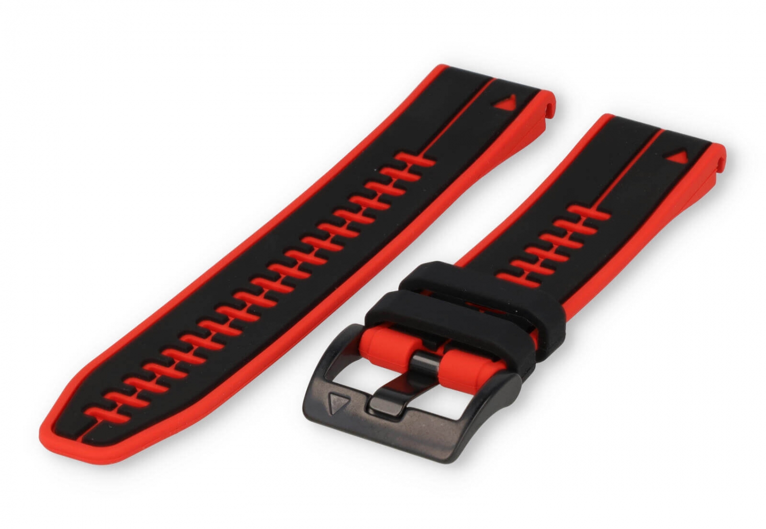 Garmin Fenix 7 Uhrenarmband Kautschuk - Schwarz/Rot