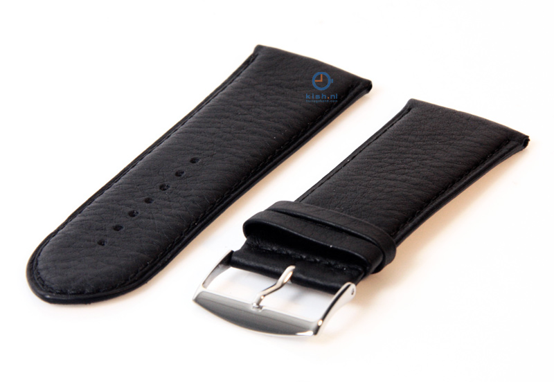 Uhrenarmband 30mm schwarz Leder