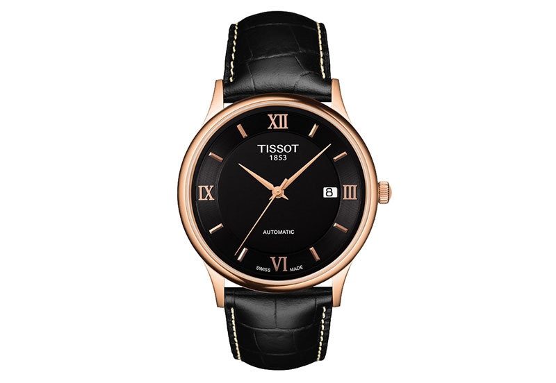 Tissot Uhrenarmband T9144077605800 schwarz Leder