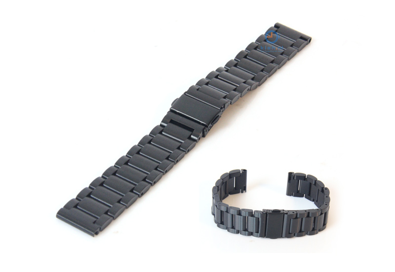 Uhrenarmband 18mm schwarz Stahl