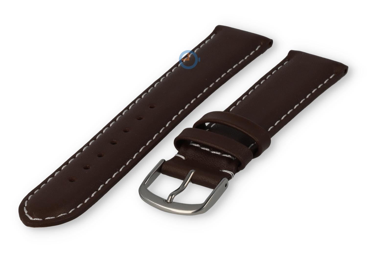 Ungerade Größe Uhrenarmband Leder - 19mm - dunkelbraun