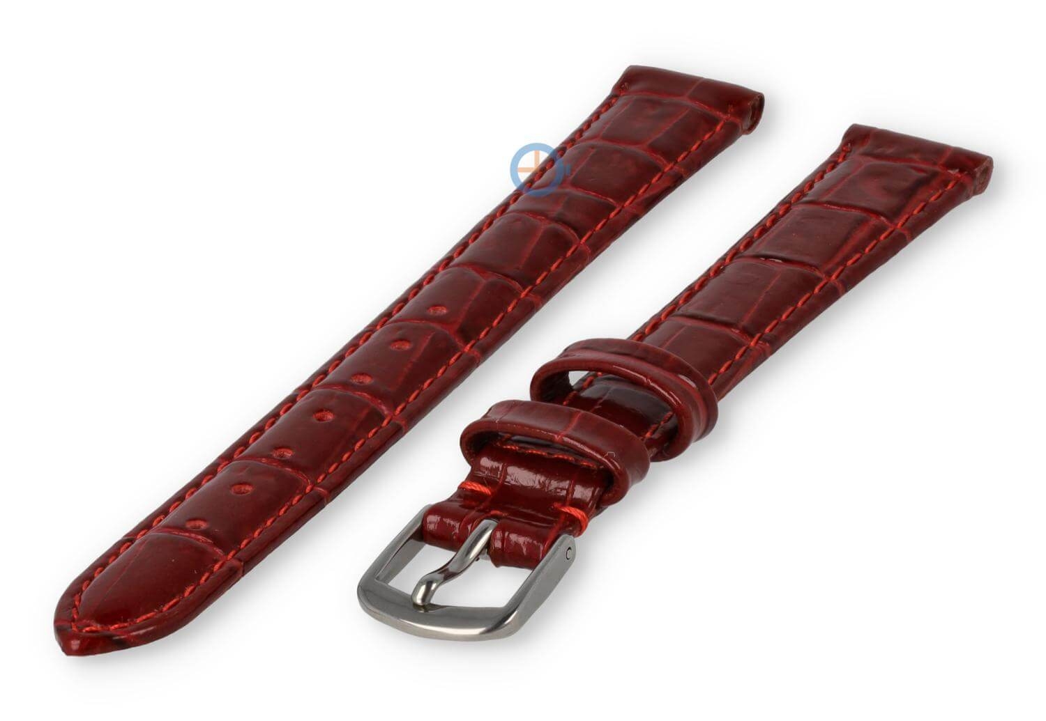 XL Uhrenarmband aus Leder - 14mm - bordeaux