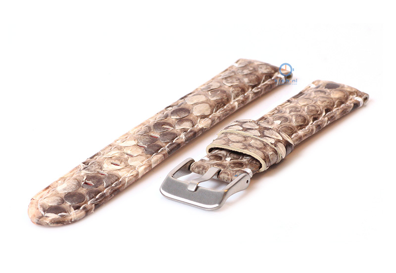 Gisoni Uhrenarmband 24mm Braun echtes Krokodilleder XL