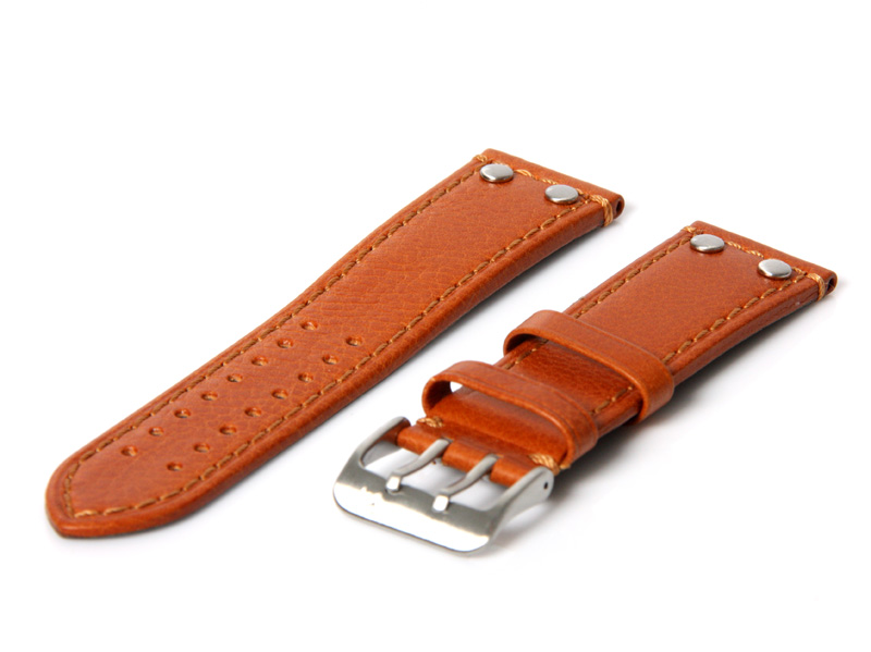 Uhrenarmband 24mm Braun Leder