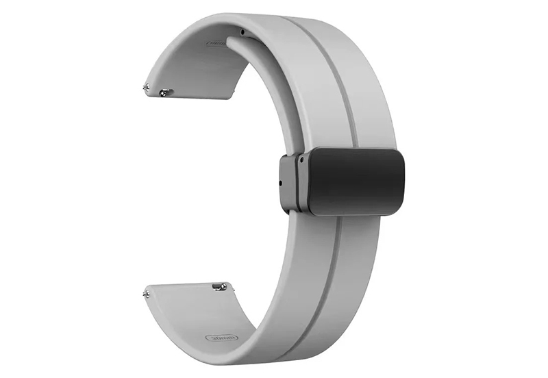 Silikon Uhrenarmband 16mm - hellgrau