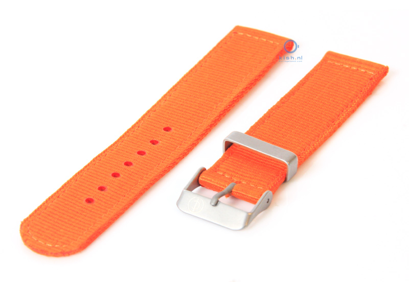 Uhrenarmband aus Nylon 18mm orange