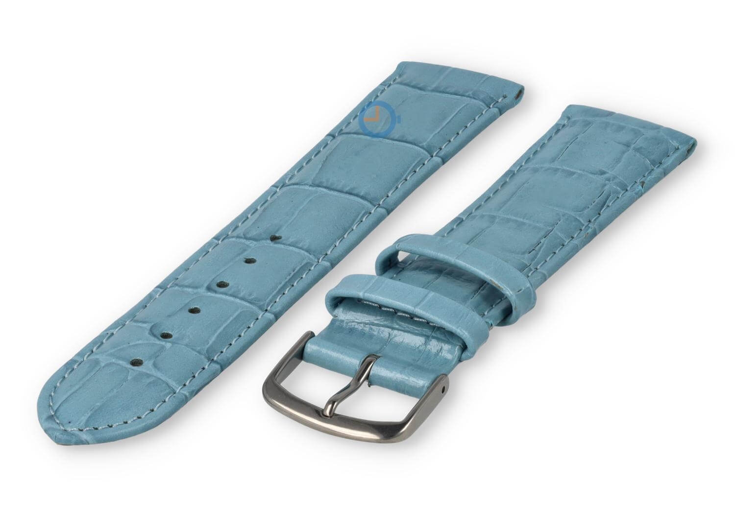 Leicht gepolstertes XL Uhrenarmband - 22mm - eisblau