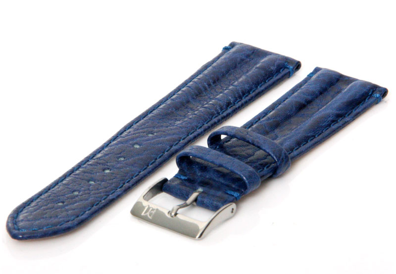 Uhrenarmband 24mm Dunkelblau Leder