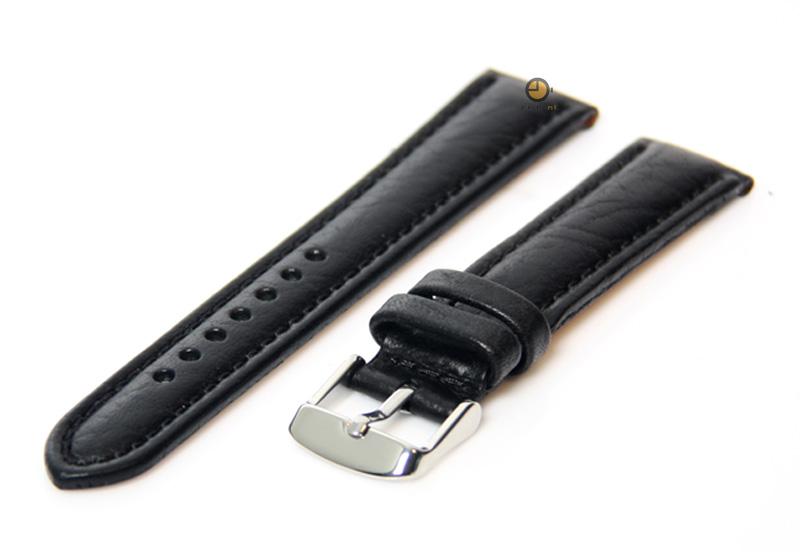 Uhrenarmband 20mm Schwarz Leder