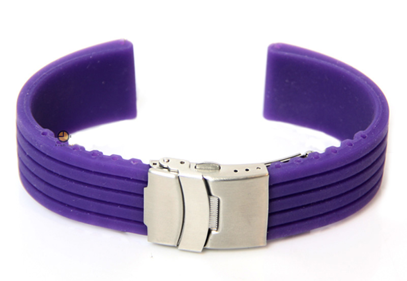 Uhrenarmband 22mm Violett Kautschuk