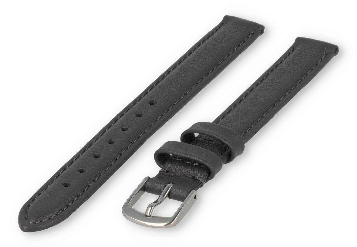 XL glatt Lederband - 12mm - dunkelgrau