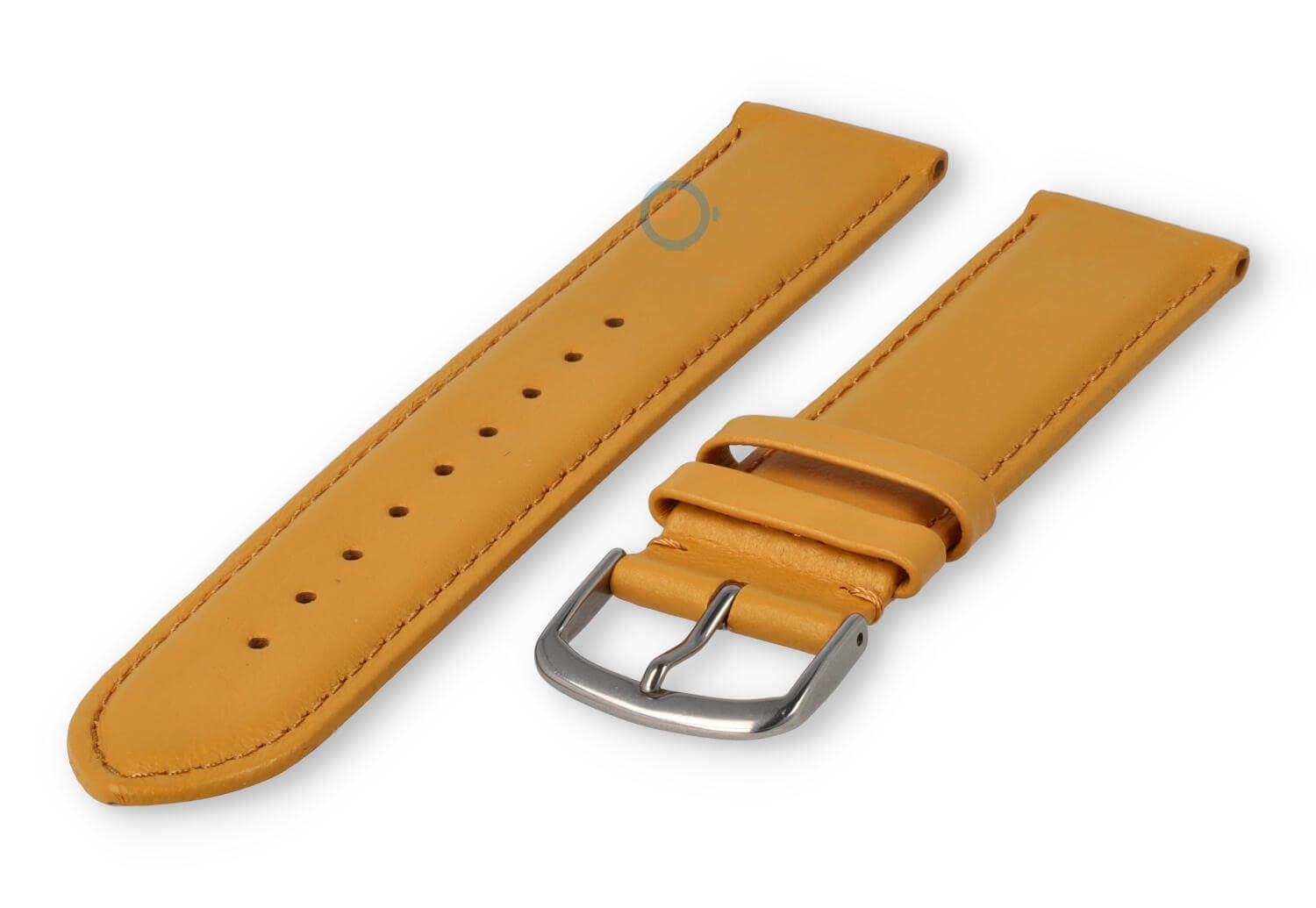 20mm Lederband mit Naht - Senfgelb