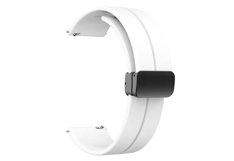 Silikon Uhrenarmband 16mm - weiß