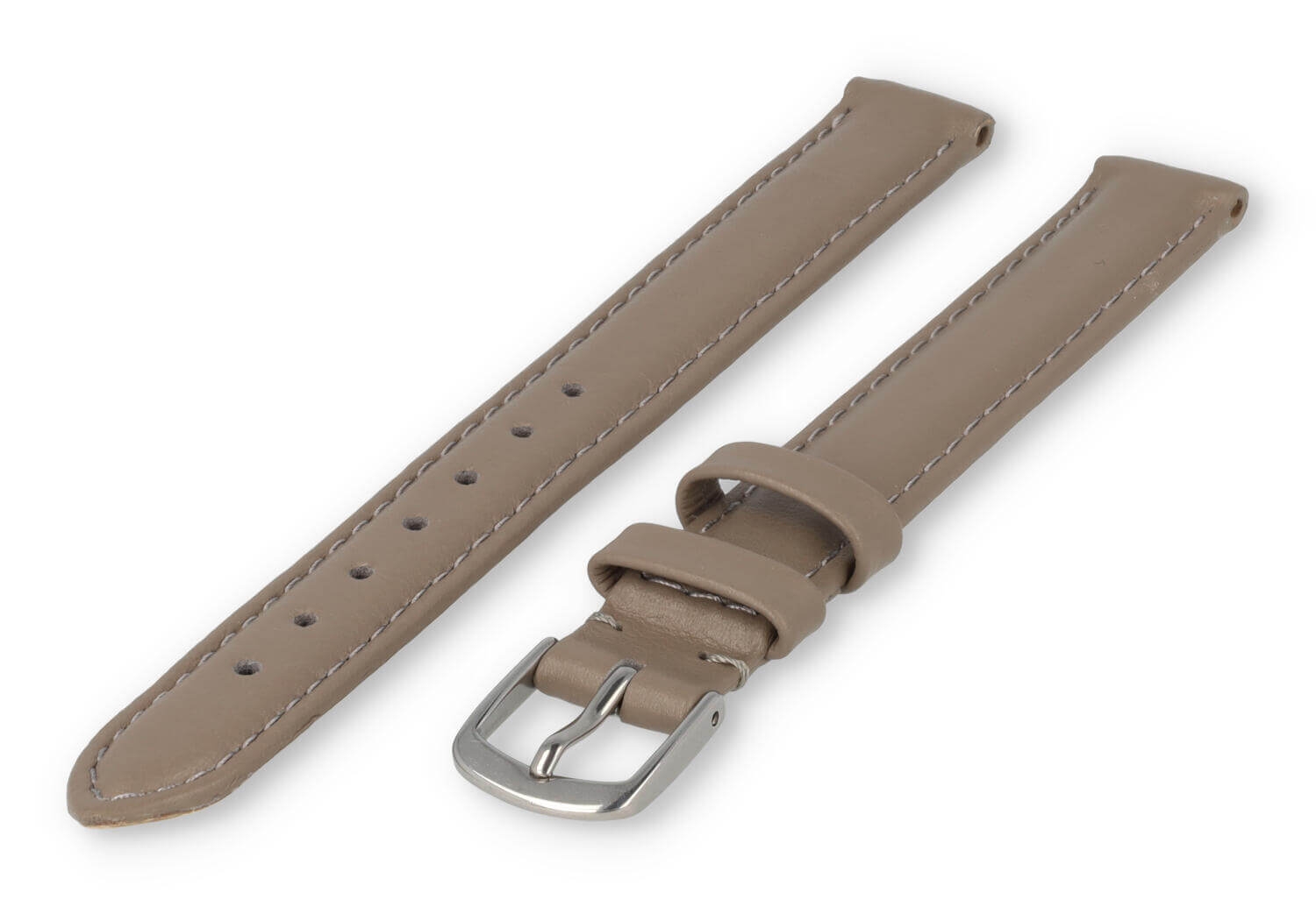 XL glatt Lederband - 12mm - taupe