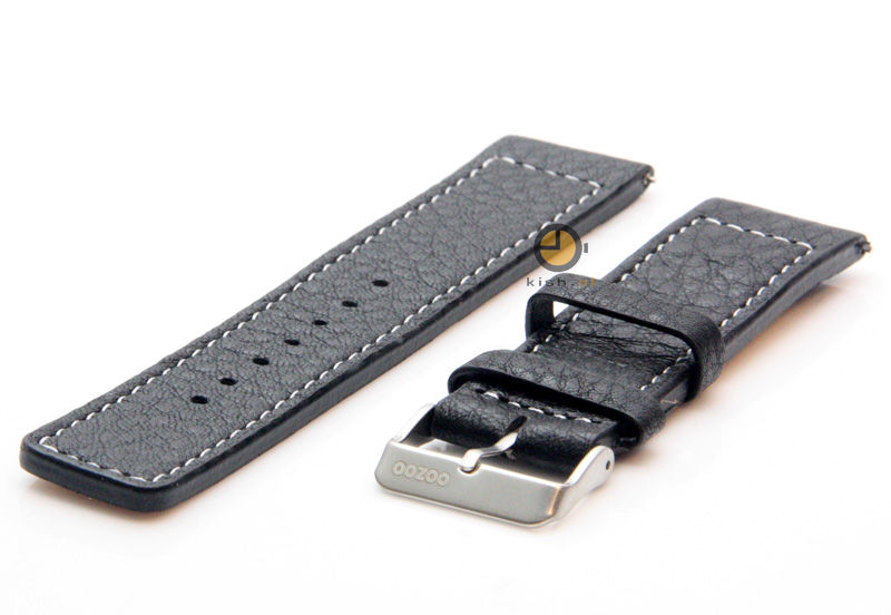 Oozoo Uhrenarmband 20mm Schwarz Leder