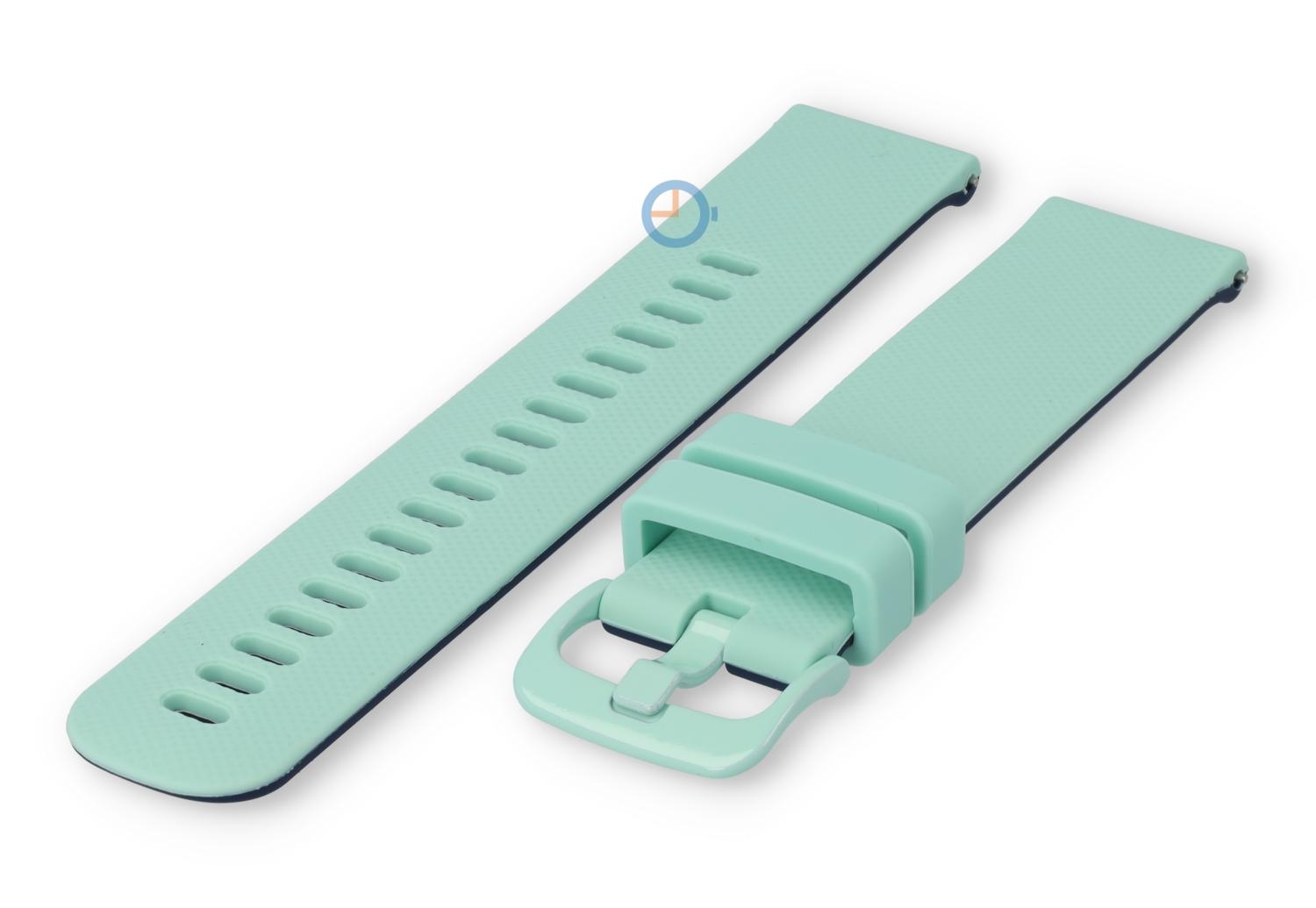 Silikon Uhrenarmband 20mm - mint/navy