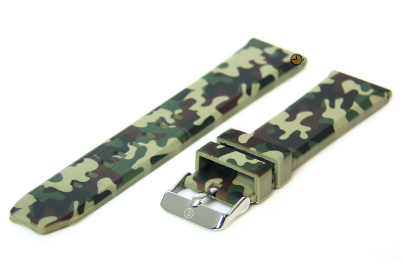 20mm Silikon Uhrenarmband camouflage Grün