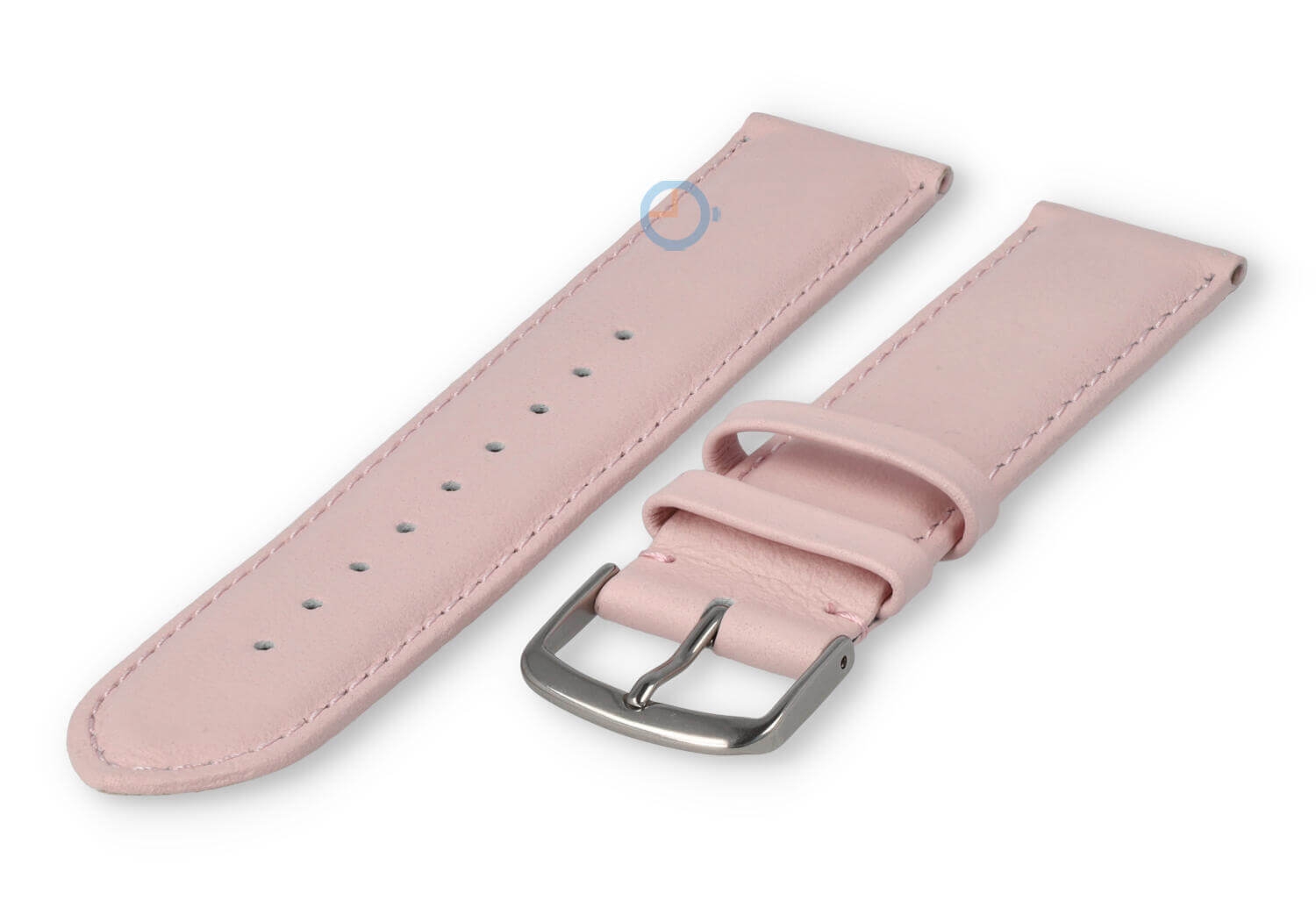 20mm Lederband mit Naht - pastellrosa