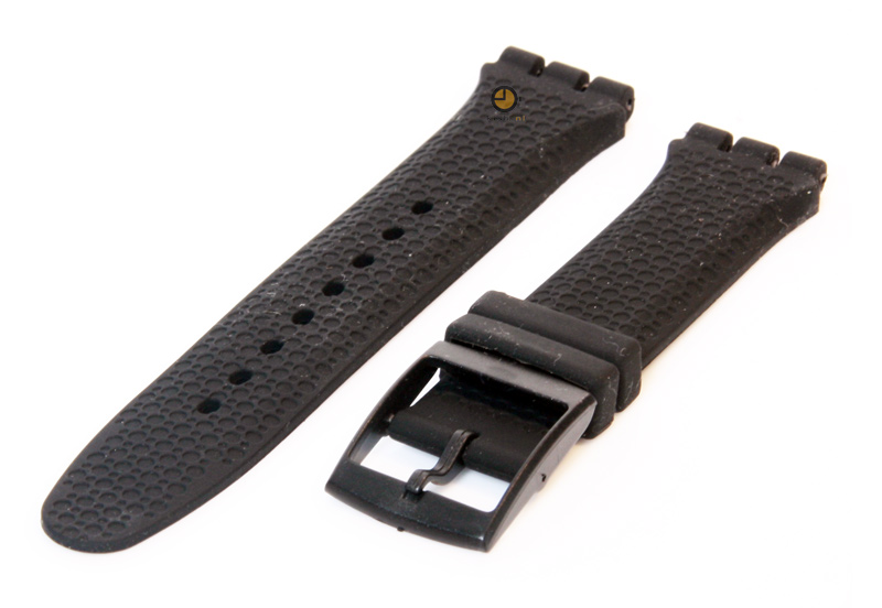 Swatch Uhrenarmband 22mm Silikon - Schwarz