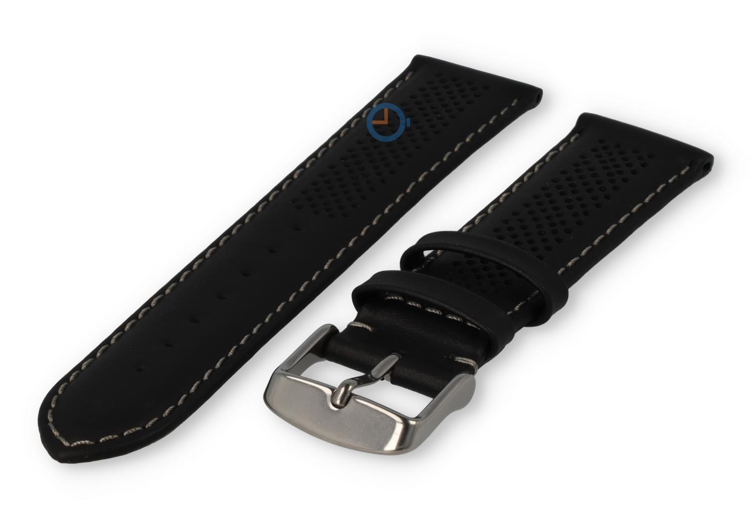 22mm hybrid Band - schwarz mit grau