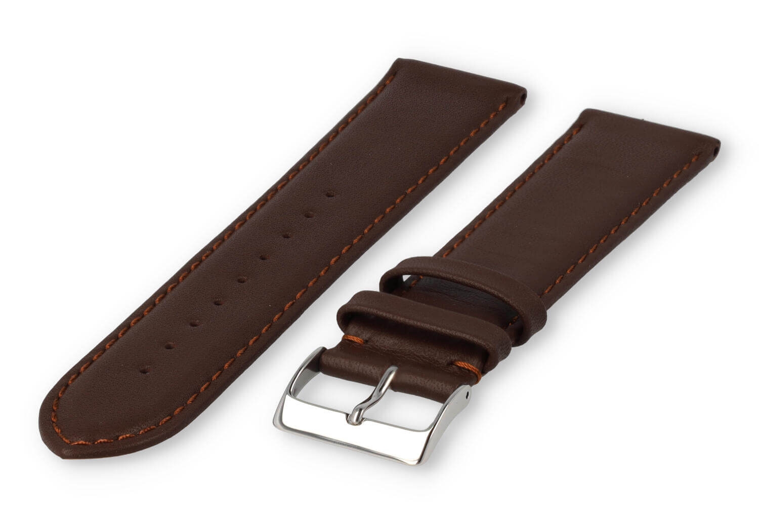 XL glatt Lederband - 26mm - dunkelbraun