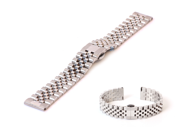 18mm silber Edelstahlband - teilpoliert