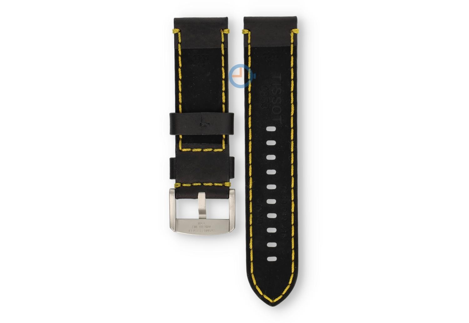 Tissot horlogeband T1166171605701 zwart leer back