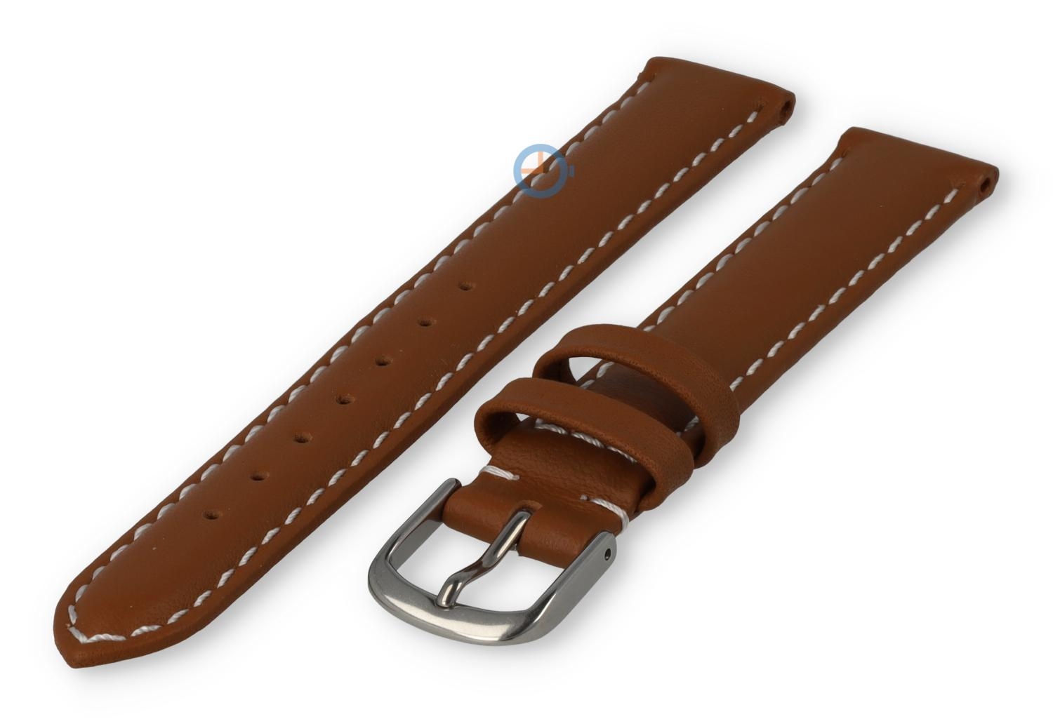 Ungerade Größe Uhrenarmband Leder - 15mm - dunkelbraun