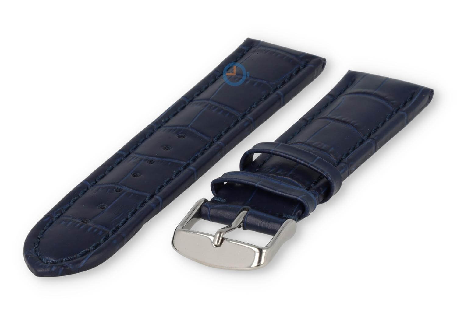 Starkes Uhrenarmband aus Kalbsleder - 24mm - dunkelbraun