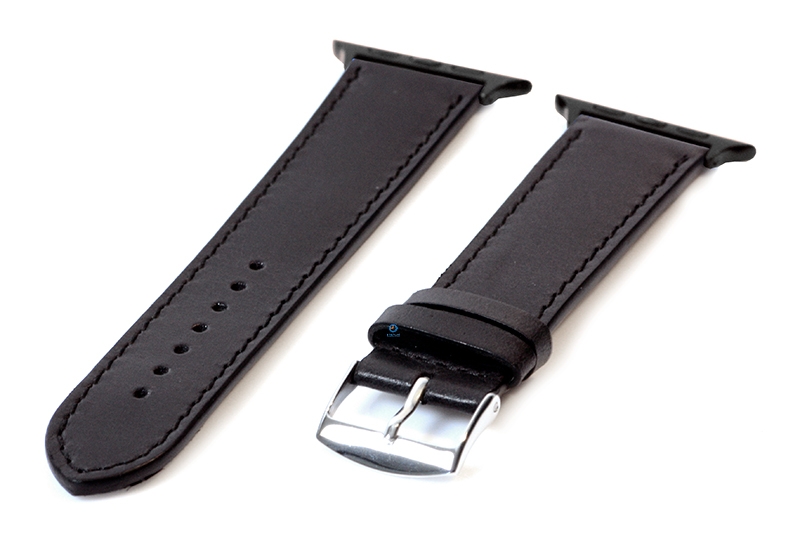Apple Uhrenarmband Kalbsleder matt schwarz - 44/45/46/49mm